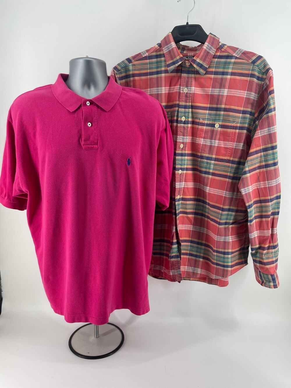 VNTG Polo by Ralph Lauren 2 Shirt Lot Men’s XL Polo and Casual Button Down